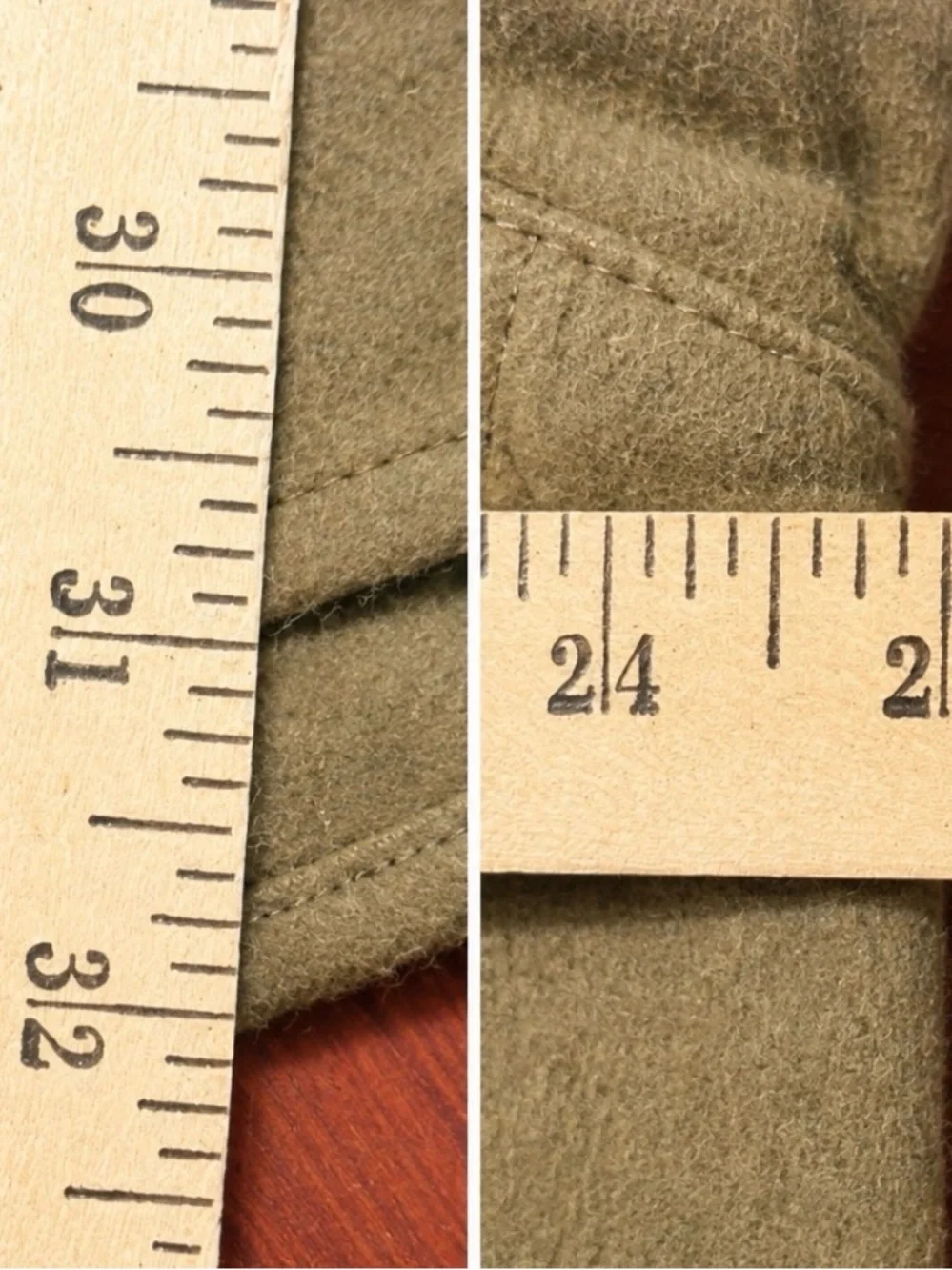 Heavy Chamois Flannel Shirt Olive Green Button Pocket NWOT Mens Size Large